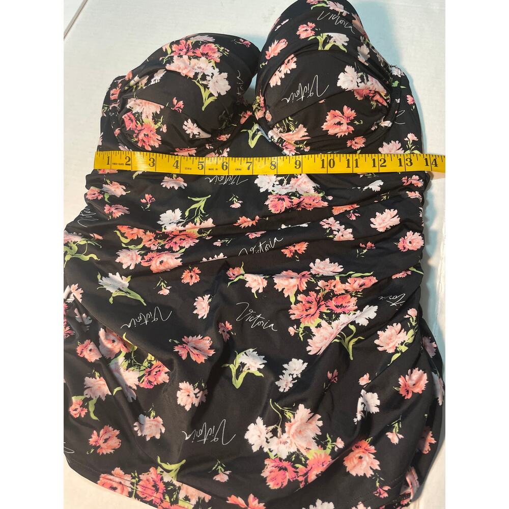 Victoria’s Secret Floral Black One-Piece tankini top, 38C - Picture 8 of 9